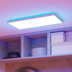 Plafoniere Bagno-Eglo Rovito z plafoniera da bagno rettangolare led rgb 2700k a 6500k ip44