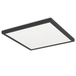 Plafoniere Bagno-Eglo Rovito z plafoniera nera per bagno ip44 led rgb 2700k a 6500k