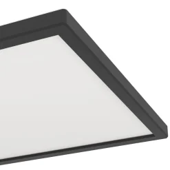 Plafoniere Bagno-Eglo Rovito z plafoniera nera per bagno ip44 led rgb 2700k a 6500k