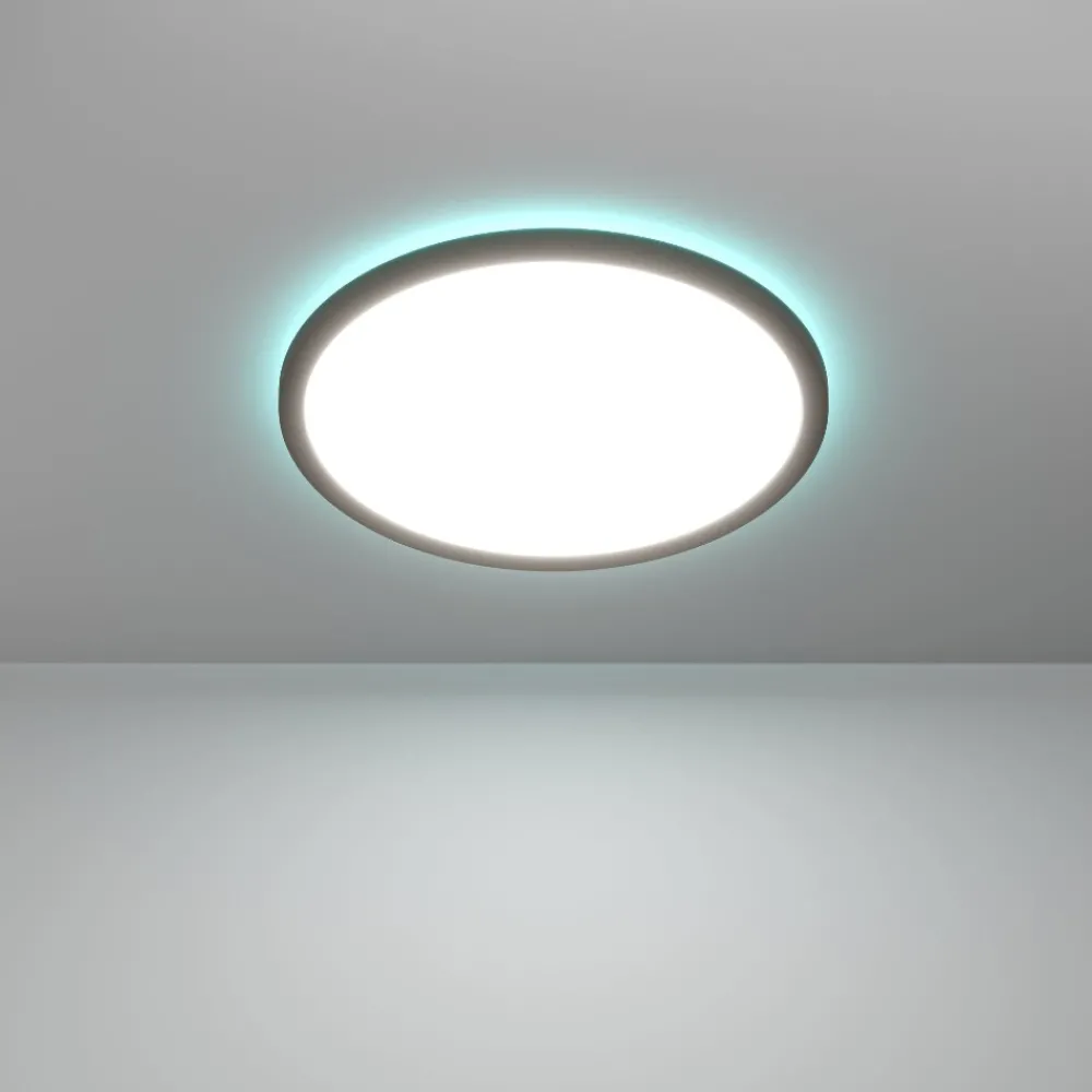 Plafoniere Bagno-Eglo Rovito z plafoniera per bagno ip44 led rgb 2700k a 6500k