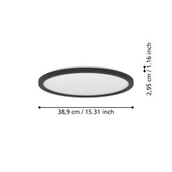 Plafoniere Bagno-Eglo Rovito z plafoniera per bagno ip44 led rgb 2700k a 6500k