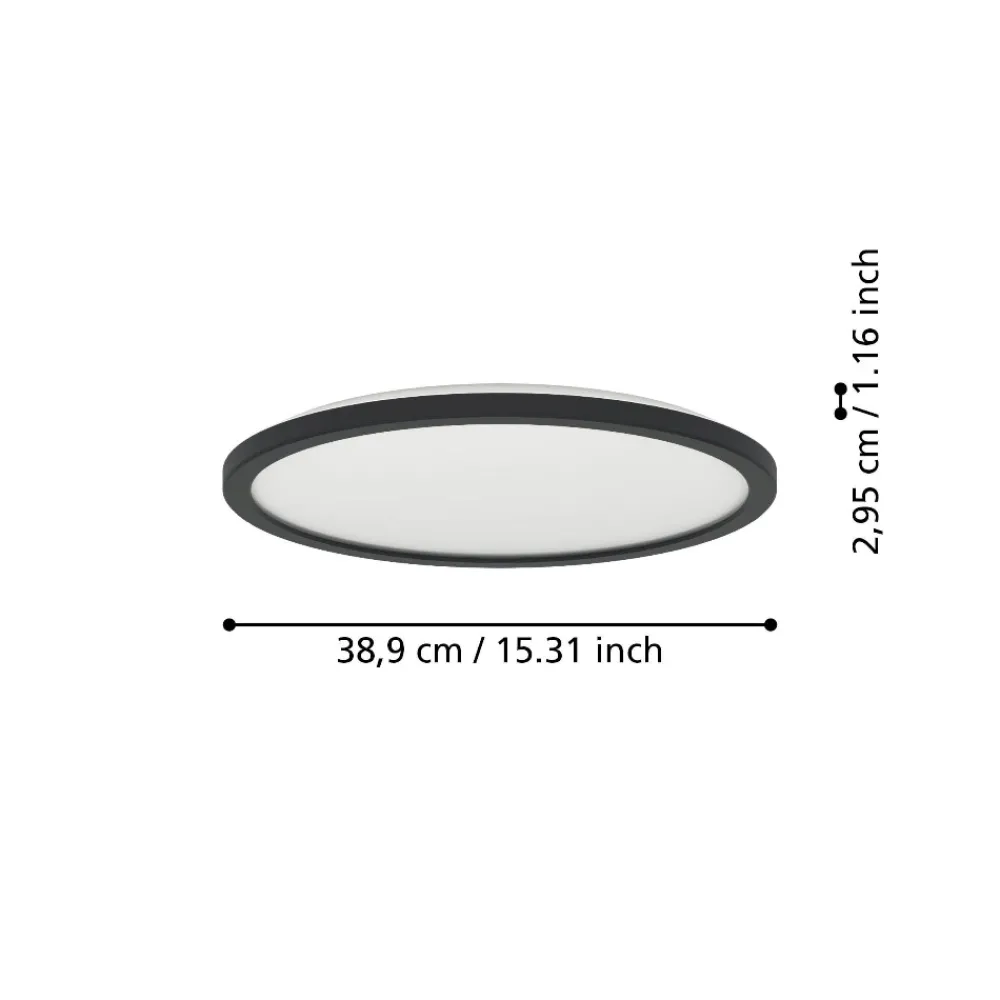 Plafoniere Bagno-Eglo Rovito z plafoniera per bagno ip44 led rgb 2700k a 6500k
