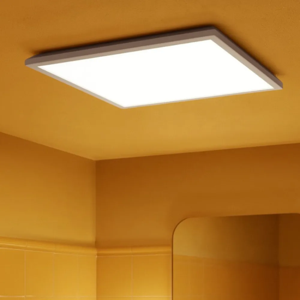 Plafoniere Bagno-Eglo Rovito z plafoniera quadrata da bagno led rgb 2700k a 6500k ip44