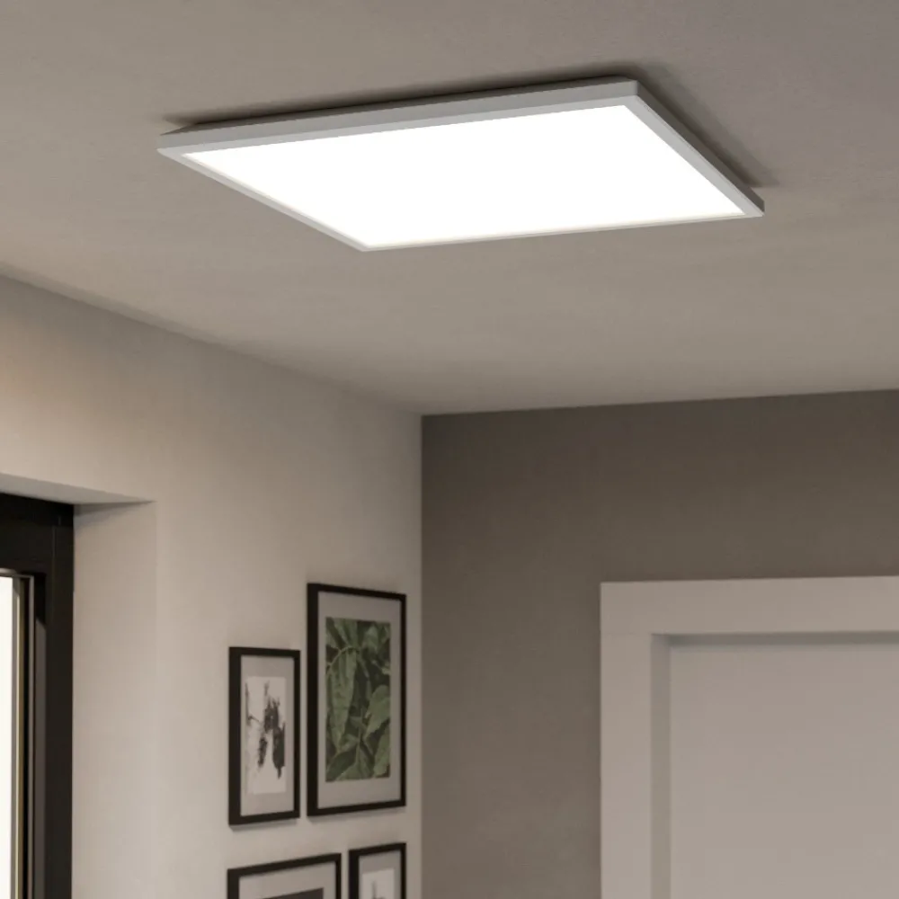 Plafoniere Bagno-Eglo Rovito z plafoniera quadrata da bagno led rgb 2700k a 6500k ip44