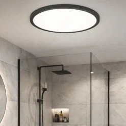 Plafoniere Bagno-Eglo Rovito z plafoniera tonda da bagno moderno led rgb 2700k a 6500k ip44