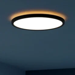 Plafoniere Bagno-Eglo Rovito z plafoniera tonda da bagno moderno led rgb 2700k a 6500k ip44