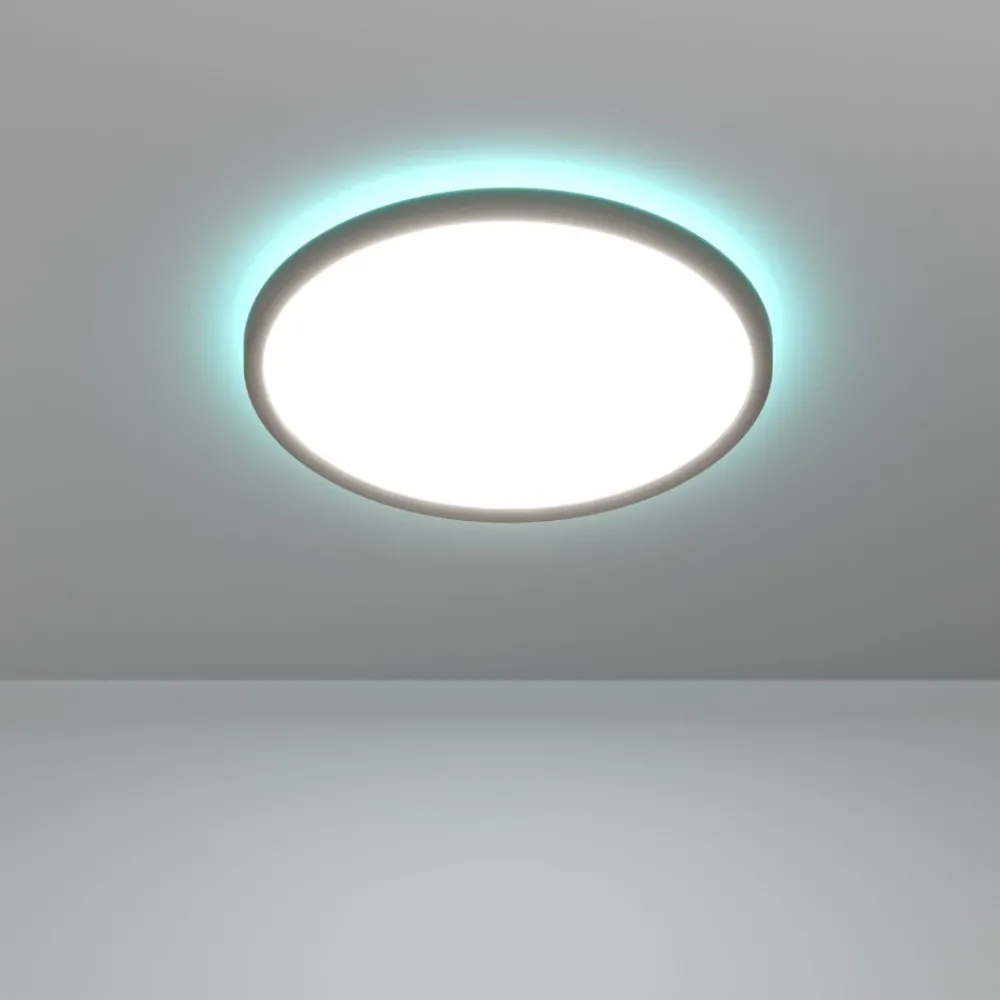 Plafoniere Bagno-Eglo Rovito z plafoniera tonda da bagno moderno led rgb 2700k a 6500k ip44