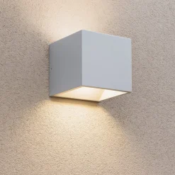 Applique Da Esterno-Ideal Lux Rubik ap 4000k applique cubo da esterno led 8,5w grigio