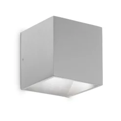 Applique Da Esterno-Ideal Lux Rubik ap 4000k applique cubo da esterno led 8,5w grigio