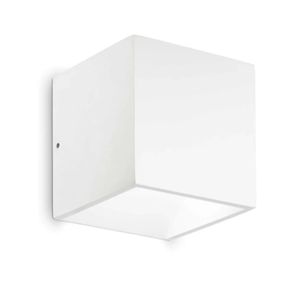 Applique Da Esterno-Ideal Lux Rubik ap 3000k applique da esterno cubo bianco led 8,5w ip54