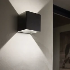 Applique Da Esterno-Ideal Lux Rubik ap 4000k applique da esterno led 8,5w ip54 cubo nero