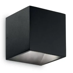 Applique Da Esterno-Ideal Lux Rubik ap 4000k applique da esterno led 8,5w ip54 cubo nero