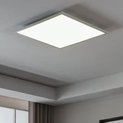 Plafoniere Moderne-Eglo Salobrena plafoniera led 4000k con sensore di movimento