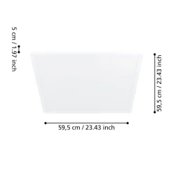 Plafoniere Moderne-Eglo Salobrena plafoniera led 4000k con sensore di movimento