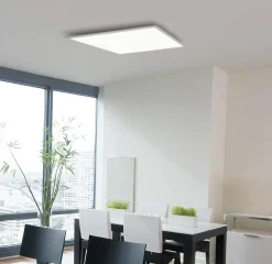 Plafoniere Moderne-Eglo Salobrena plafoniera per cucina led 21w rgb 45x45 quadrata dimmerabile