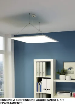 Plafoniere Moderne-Eglo Salobrena plafoniera per cucina led 21w rgb 45x45 quadrata dimmerabile
