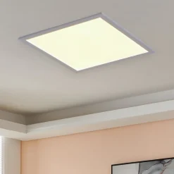 Plafoniere Moderne-Eglo Salobrena plafoniera quadrata smart led 21w dimmerabile 2700k-6500k controllo remoto app