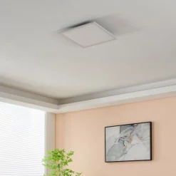 Plafoniere Moderne-Eglo Salobrena plafoniera quadrata smart led 21w dimmerabile 2700k-6500k controllo remoto app