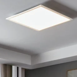 Plafoniere Moderne-Eglo Salobrena plafoniera quadrata led da 2700k a 6500k dimmerabile rgb smart controllo remoto app