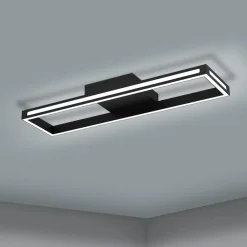 Plafoniere Moderne-Eglo Salvilanas z plafoniera design moderno nera led da 2700k a 6500k