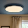 Plafoniere Moderne-Eglo Sarsina z plafoniera tonda smart moderna dimmerabile led da 2700k a 6500k controllo remoto app