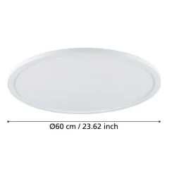 Plafoniere Moderne-Eglo Sarsina z plafoniera tonda smart moderna dimmerabile led da 2700k a 6500k controllo remoto app