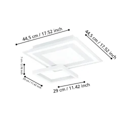 Plafoniere Moderne-Eglo Savatarila z plafoniera smart per salotto led rgb 2700k a 6500k