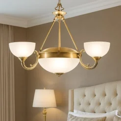 Lampadario Camera Da Letto-Eglo Savoy lampadario per camera da letto colore oro