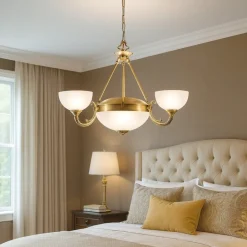 Lampadario Camera Da Letto-Eglo Savoy lampadario per camera da letto colore oro