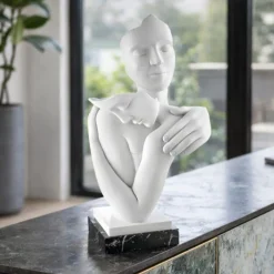 Soprammobili Moderni-Bongelli Preziosi Scultura abbraccio base marmo nero soprammobile