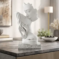 Soprammobili Moderni-Bongelli Preziosi Scultura bacio argento soprammobile moderno