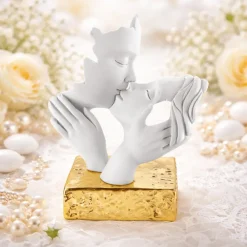 Soprammobili Moderni-Bongelli Preziosi Scultura coppia oro per matrimonio bomboniera