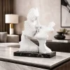 Soprammobili Moderni-Bongelli Preziosi Scultura da tavolo bacio stilizzato marmo nero