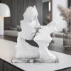Soprammobili Moderni-Bongelli Preziosi Scultura da tavolo bacio stilizzato marmo bianco soprammobile