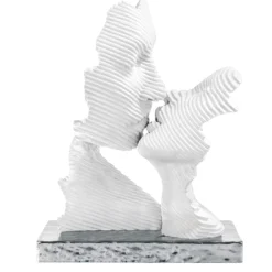 Soprammobili Moderni-Bongelli Preziosi Scultura da tavolo bacio volti innamorati base argento