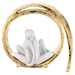 Soprammobili Moderni-Bongelli Preziosi Scultura da tavolo coppia vortice d30 oro