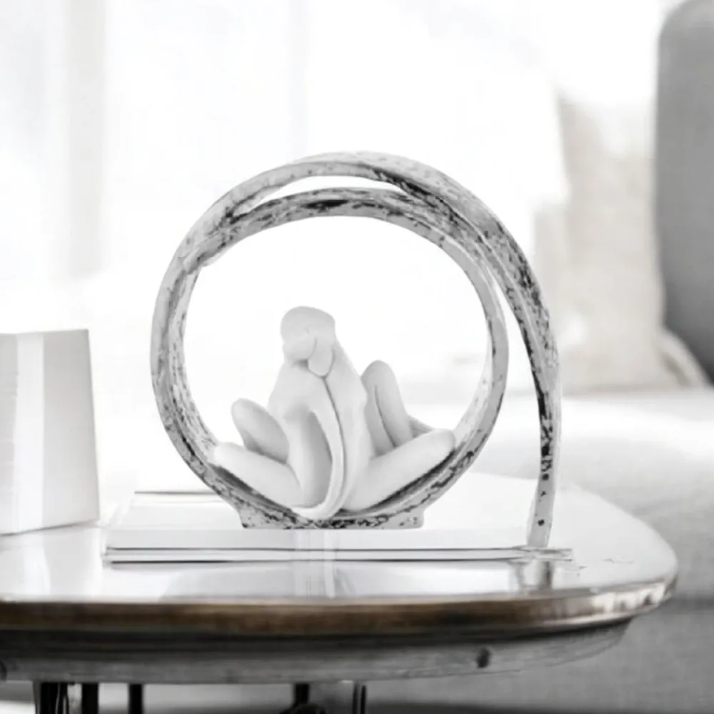 Soprammobili Moderni-Bongelli Preziosi Scultura da tavolo d30 coppia vortice argento