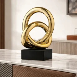 Soprammobili Moderni-Bongelli Preziosi Scultura da tavolo design moderna nodo h26cm