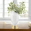 Soprammobili Moderni-Bongelli Preziosi Scultura da tavolo moderna viso h45cm bianco oro