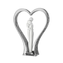 Soprammobili Moderni-Bongelli Preziosi Scultura design moderna coppia cuore argento