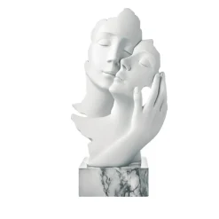 Soprammobili Moderni-Bongelli Preziosi Scultura facce mano h34 base marmo bianco