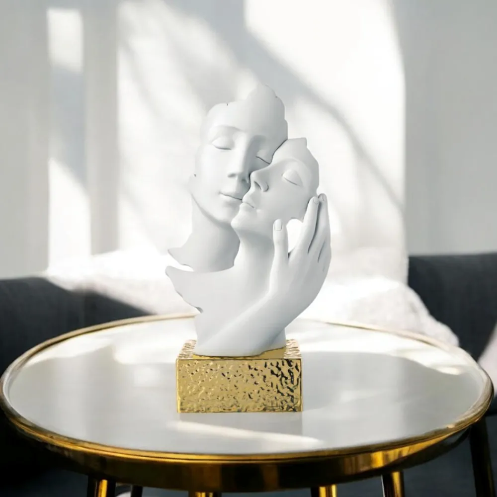 Soprammobili Moderni-Bongelli Preziosi Scultura face mani base oro h34 soprammobile