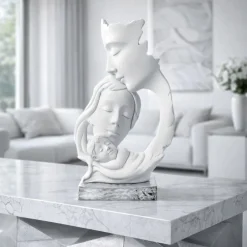 Soprammobili Moderni-Bongelli Preziosi Scultura famiglia base argento h34