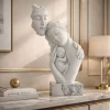Soprammobili Moderni-Bongelli Preziosi Scultura famiglia h28 cm base marmo bianco