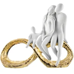 Soprammobili Moderni-Bongelli Preziosi Scultura infinito oro 25x23cm soprammobile