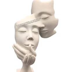 Soprammobili Moderni-Bongelli Preziosi Scultura moderna soprammobile h39 face base oro