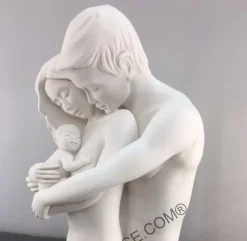 Soprammobili Moderni-Bongelli Preziosi Scultura moderno soprammobile busto famiglia oro