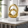 Soprammobili Moderni-Bongelli Preziosi Scultura nodo alto bianco oro h15cm soprammobile