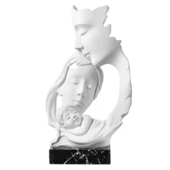 Soprammobili Moderni-Bongelli Preziosi Scultura soprammobile face base marmo nero