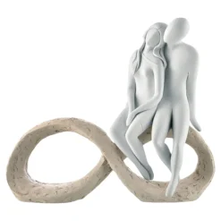Soprammobili Moderni-Bongelli Preziosi Scultura soprammobile h23 infinito nocciola